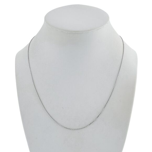 Unbranded Jewelry - Estate Italy CI Sterling Silver 925 1.0mm Cable Chain Necklace 18"